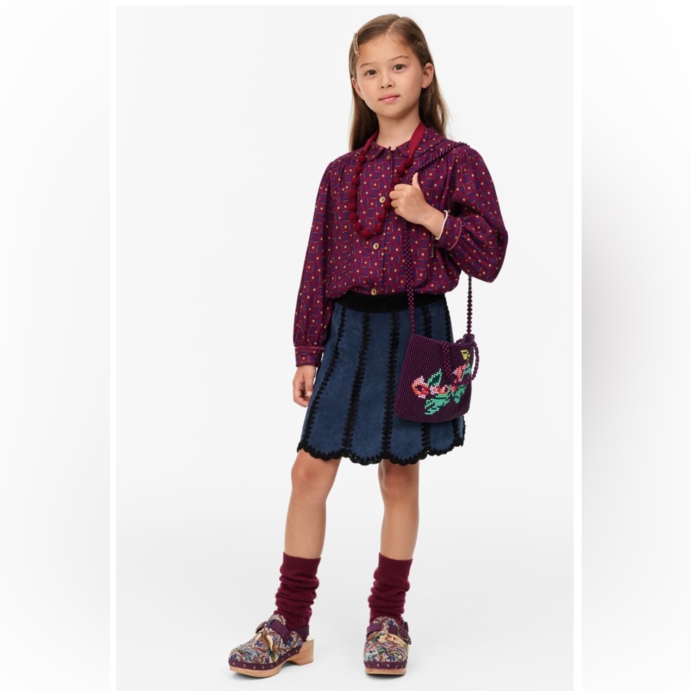 Zara Kids Skirt daim color block édition limited